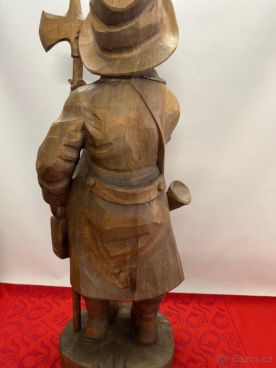 Dřevěná socha, Ponocný - 79cm - 2