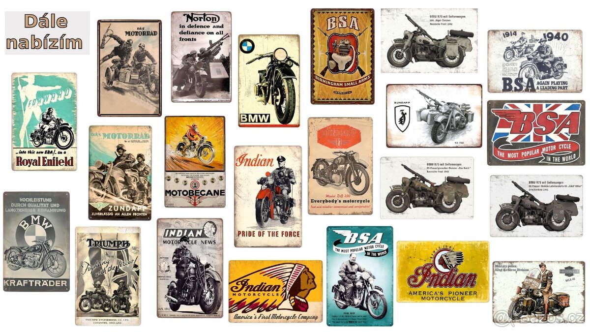 plechová cedule - motocykl Zündapp KS 750 - 2