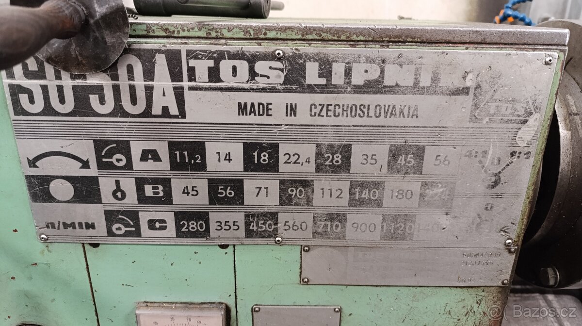 Soustruh hrotový SU 50A - TOS Lipník - 2