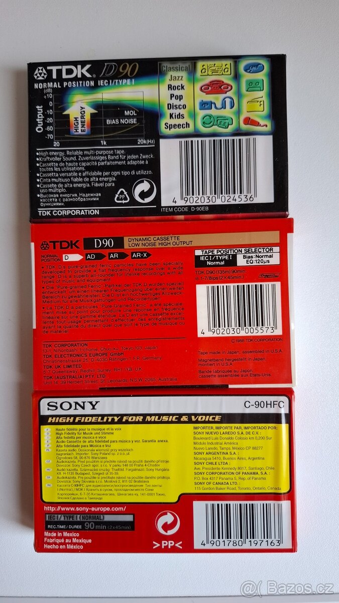 Kazeta TDK a Sony - 2