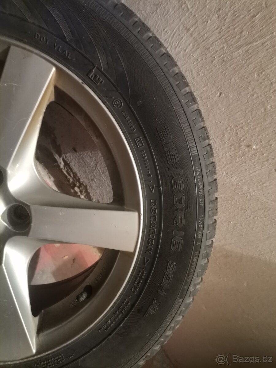 alu kola ENZO 16" – 215/60 R16, ET48, Nokian, 7 mm - 2