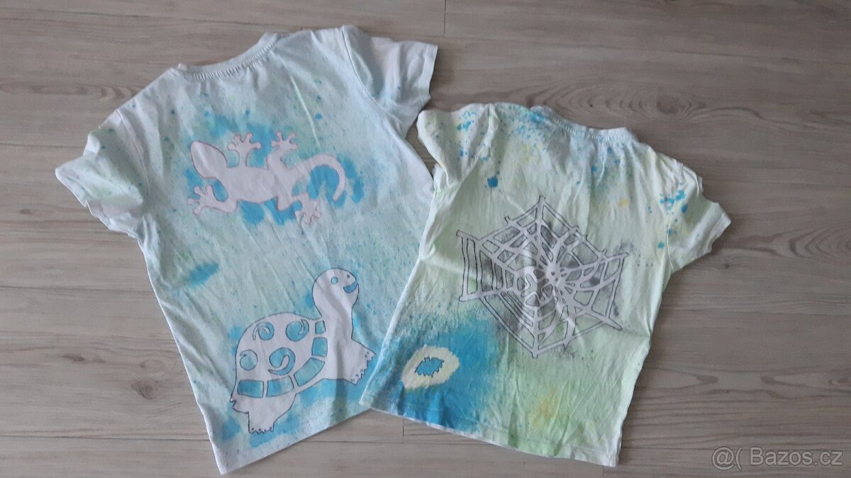 Sourozenecká trička vel 122/128 a 134/140 - 2