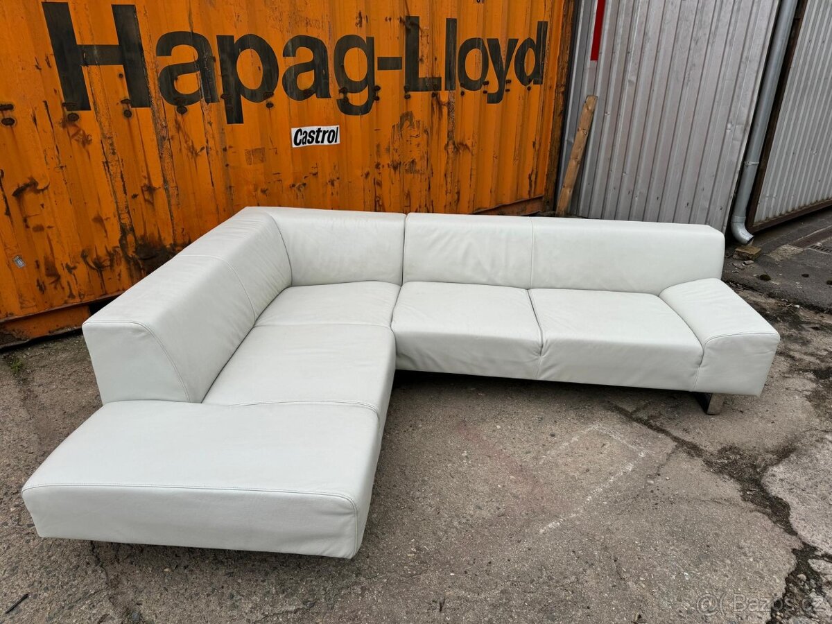 Gauč bílá kůže - 2