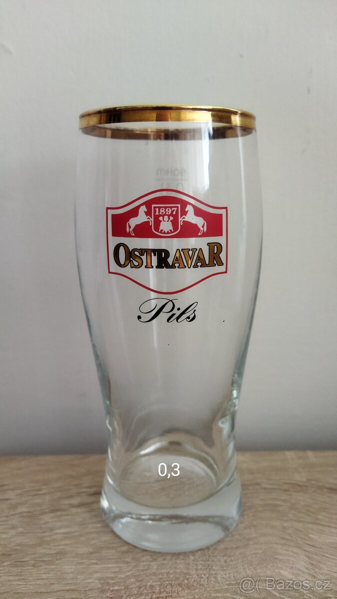 Pivní sklenice pivovar Ostravar - 2