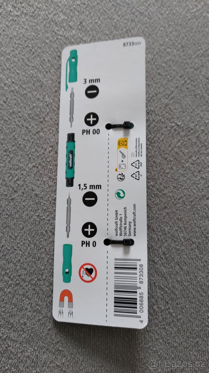 Nový Micro bit pen šroubovák wolfcraft + 4 bity - 2