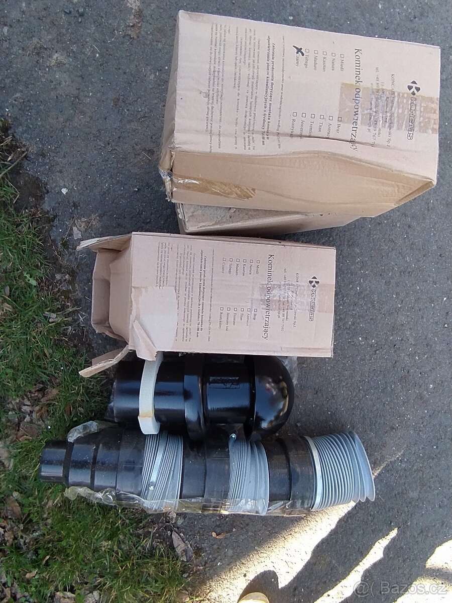 Odvětrávací komínky Roben piemont glazura černá - 2