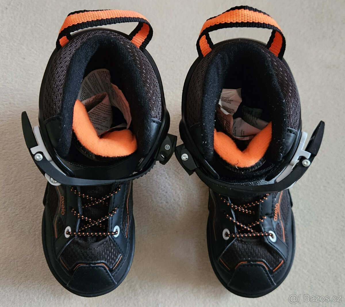 Chlapecké lední brusle Oxelo černo-oranžové, 29-32 - 2