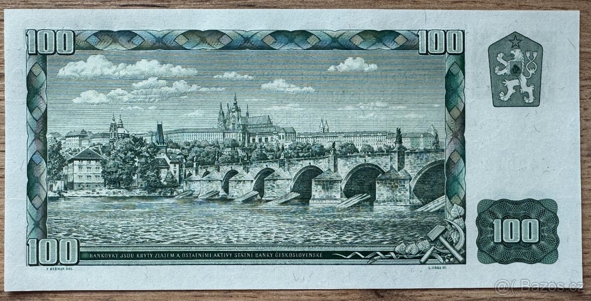 100 Kčs 1961 s kolkem UNC - 2