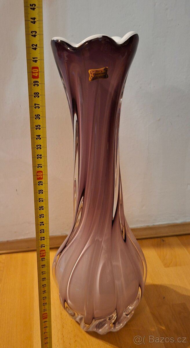 Skleněná opal.váza - 2