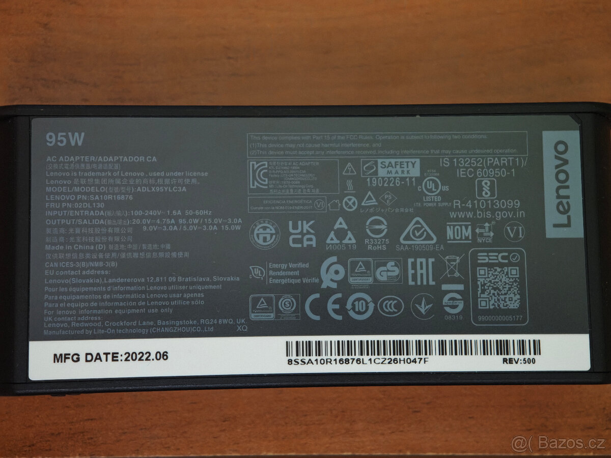 LENOVO ADAPTER ADLX95YLC 3A 95W USB-C originál - 2