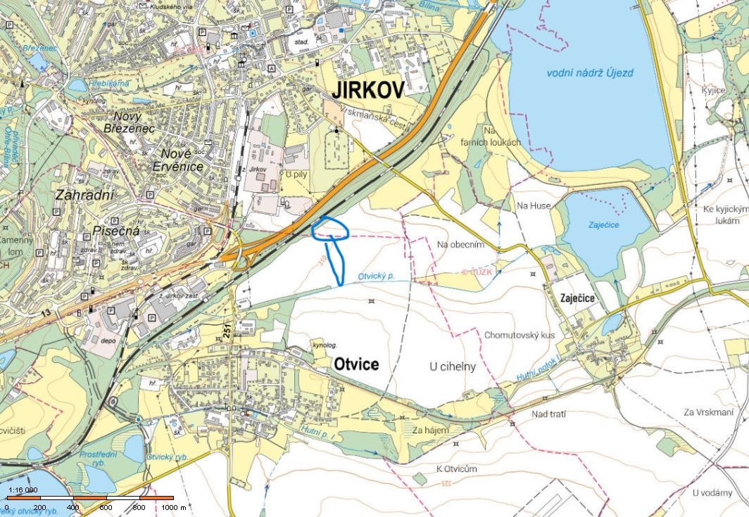 Prodám pozemky v KU Otvice a Ku Jirkov – pohled 2