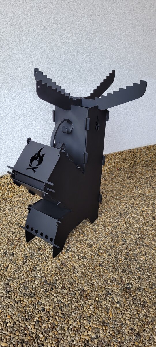 Raketová kamna,gril,rocket stove.Nová - 2