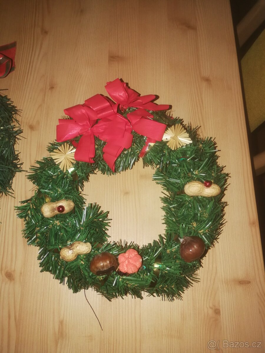 2ks vánočí věnec umělý - 2