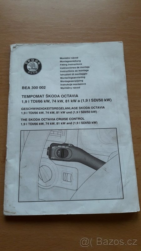 Tempomat octavia 1 / Golf 4 - nová páčka s kabeláží - 2