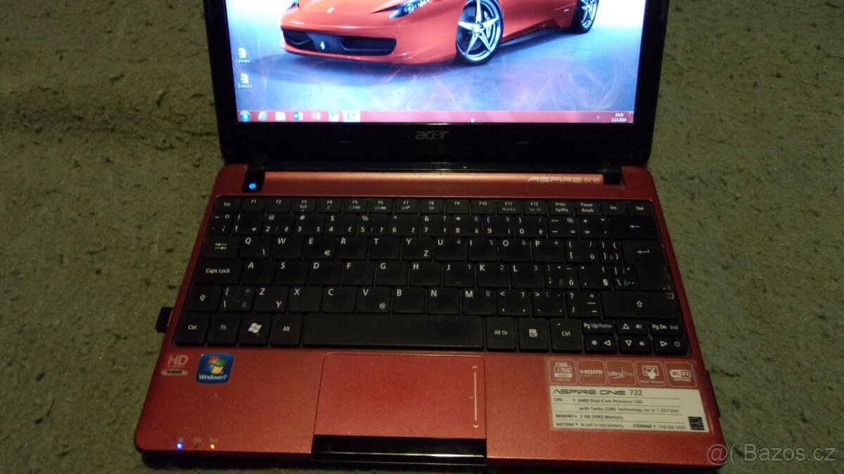 ACER ASPIRE ONE 722 ČERVENÁ - 2