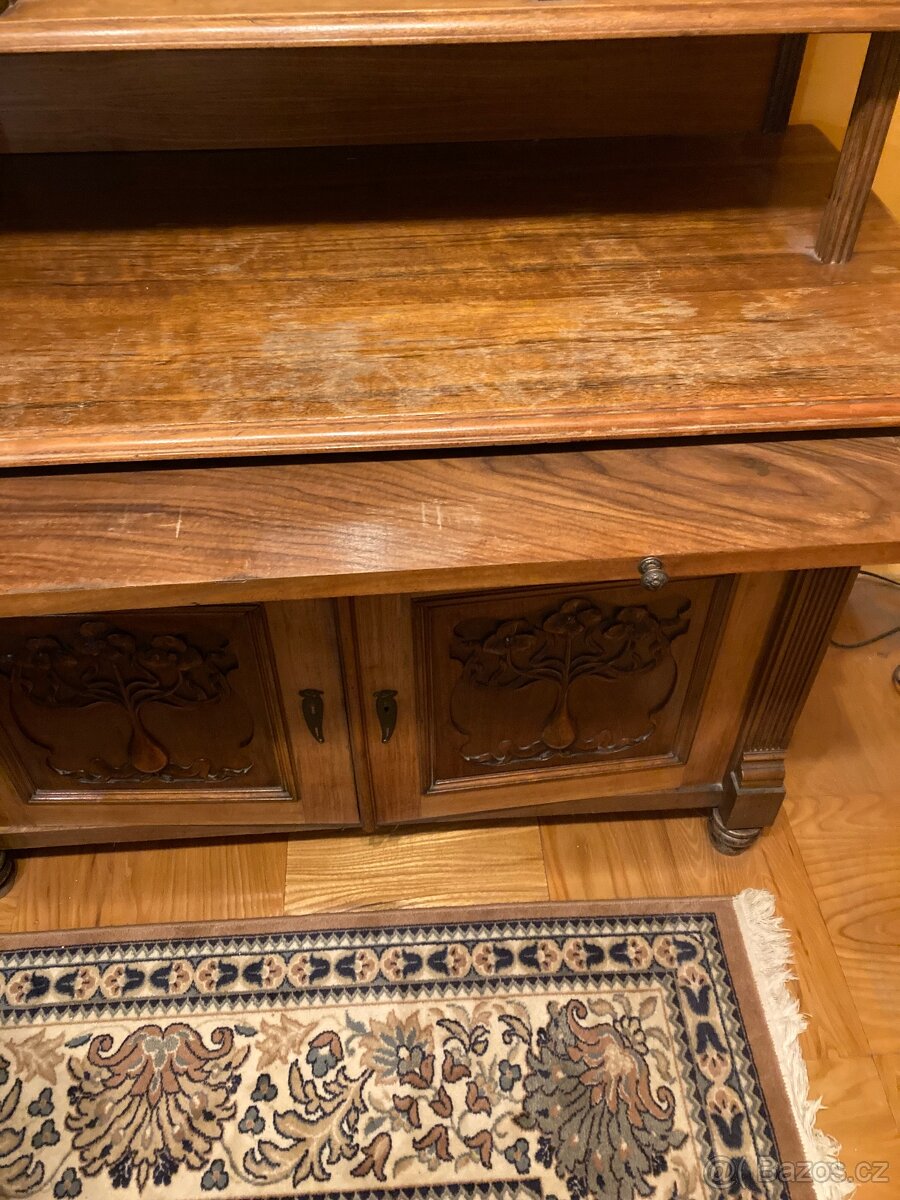 Sekretář dubová komoda skříň - 2