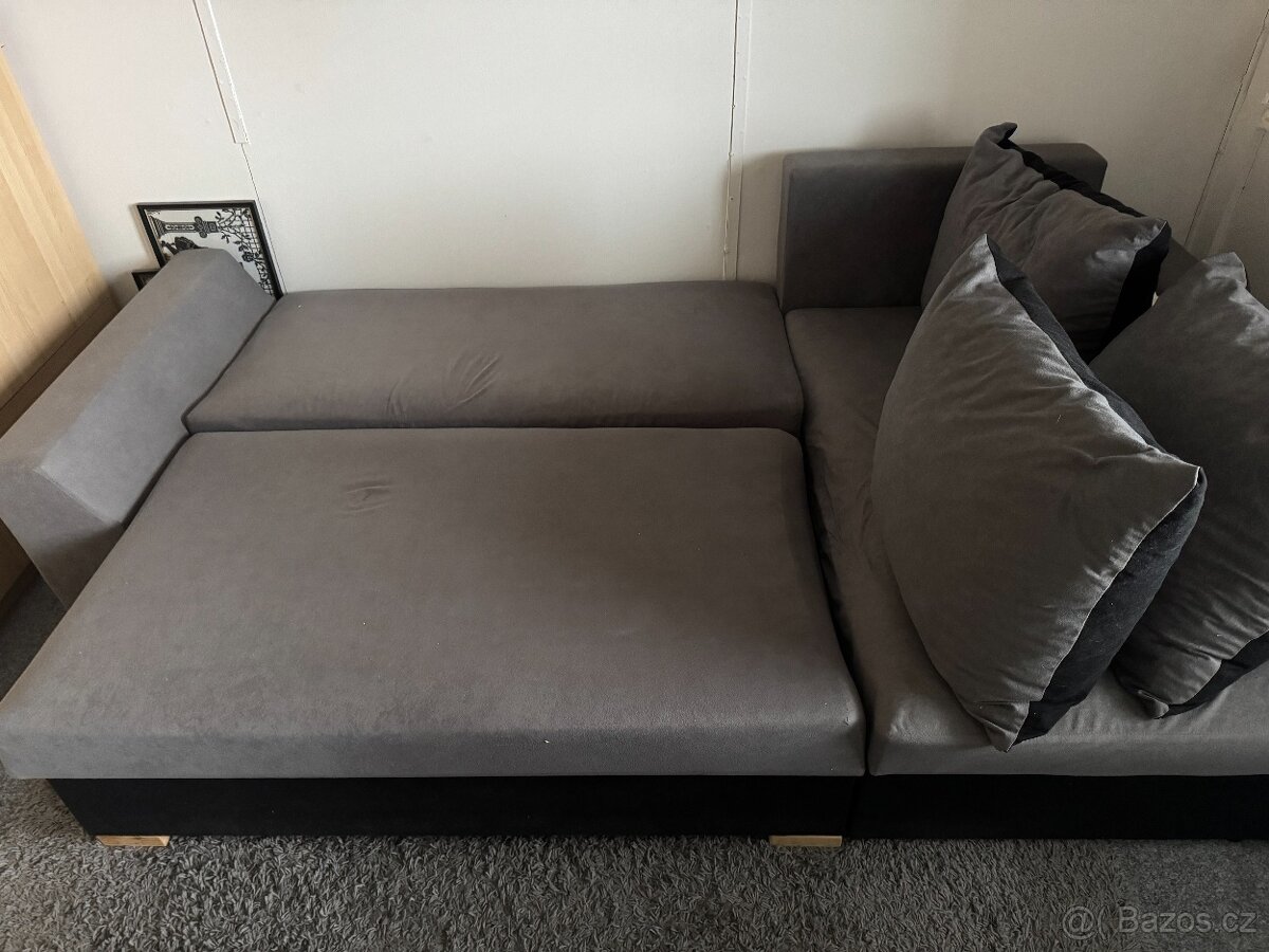 Prodám rozkládací gauč – modrá barva - 2