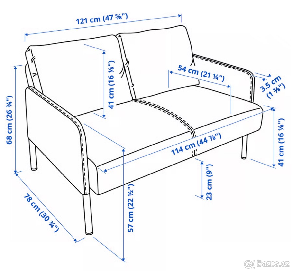 GLOSTAD IKEA sedačka, pohovka - 2
