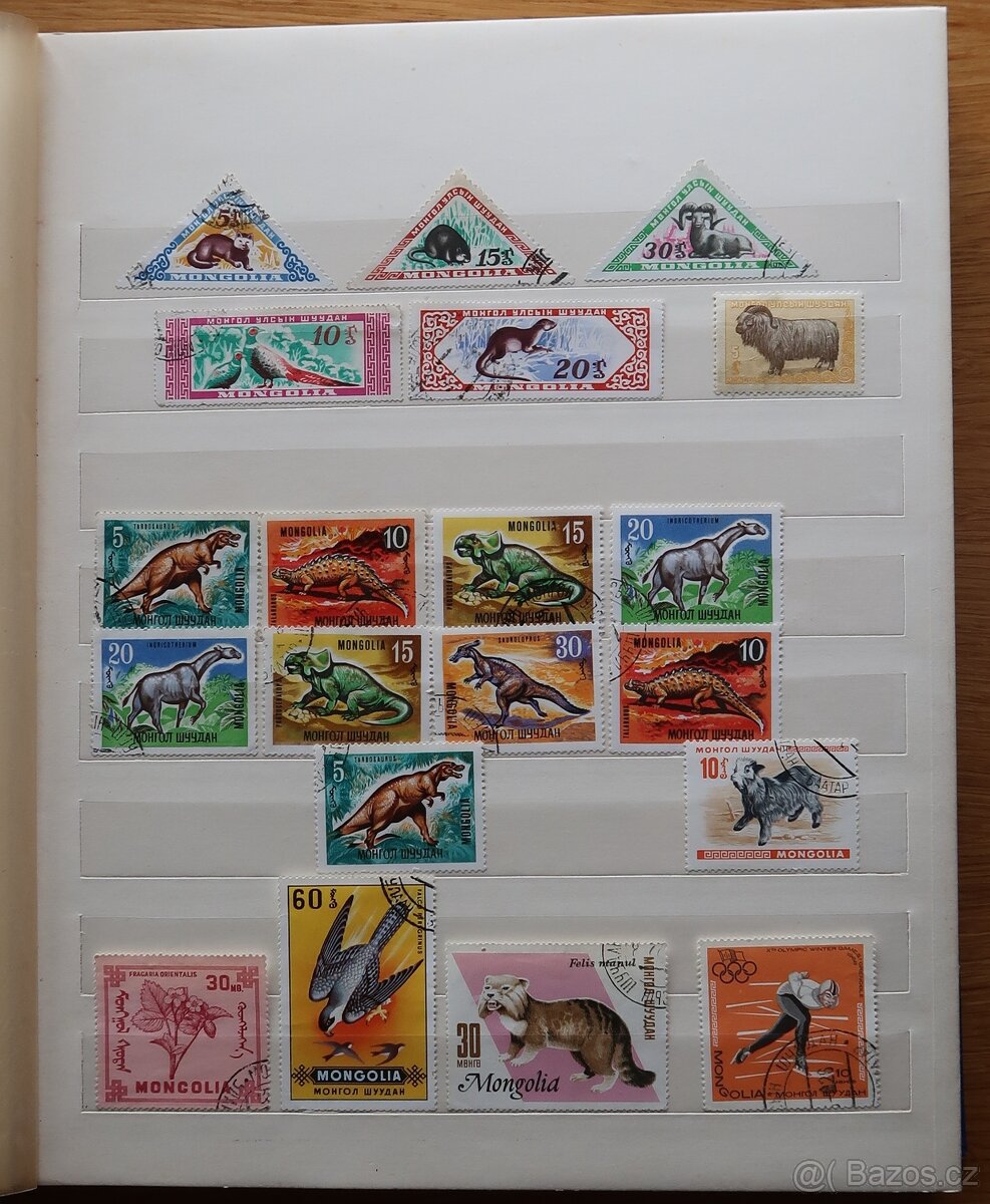 Album modrý + známky Mongolsko - 2