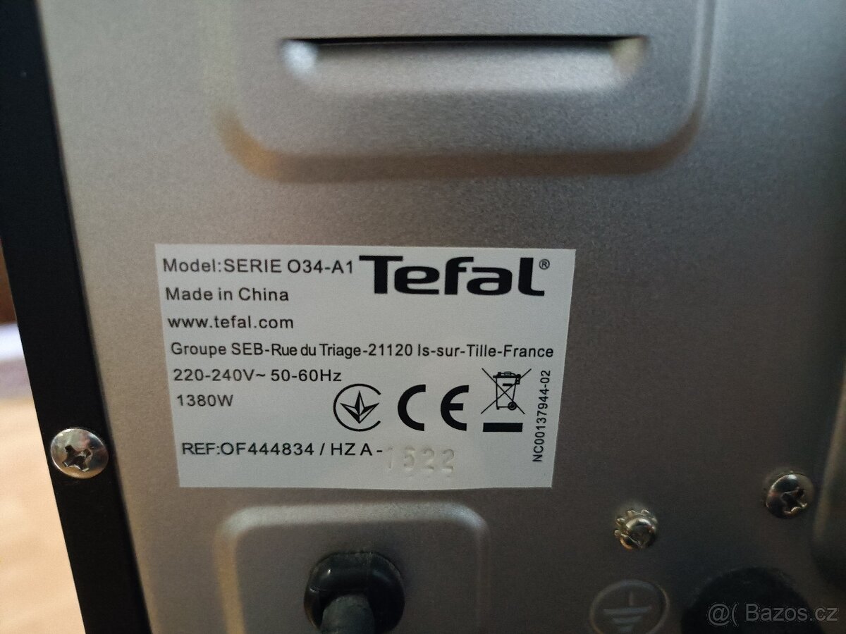 Elektrická trouba Tefal 19l OF444834 + rošt a 2 plechy - 2