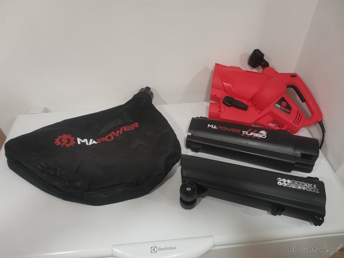 Elektrický vysavač s drtičem a fukar listí 3000W - záruka - 2