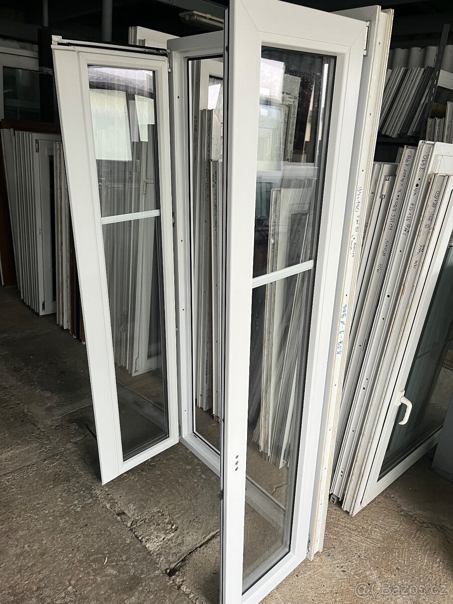 PVC DVOUKŘÍDLÉ OKNO MOŽNO JAKO TERASOVÉ DVEŘE 94x190 - 2