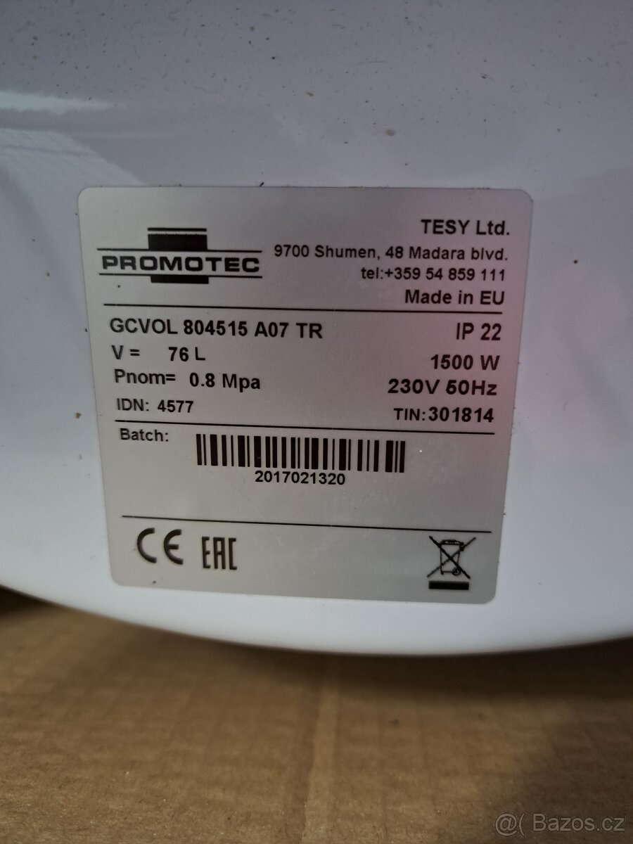 Elektrický ohřívač vody TESY 80l GCV804515A07TR - 2