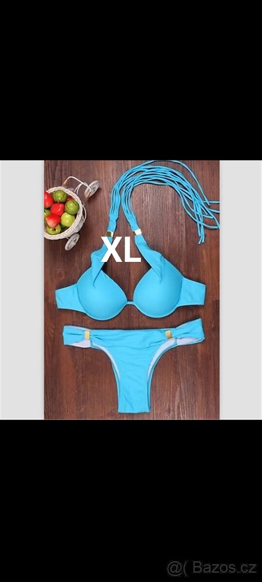 Nové dámské plavky XL, modrá - 2