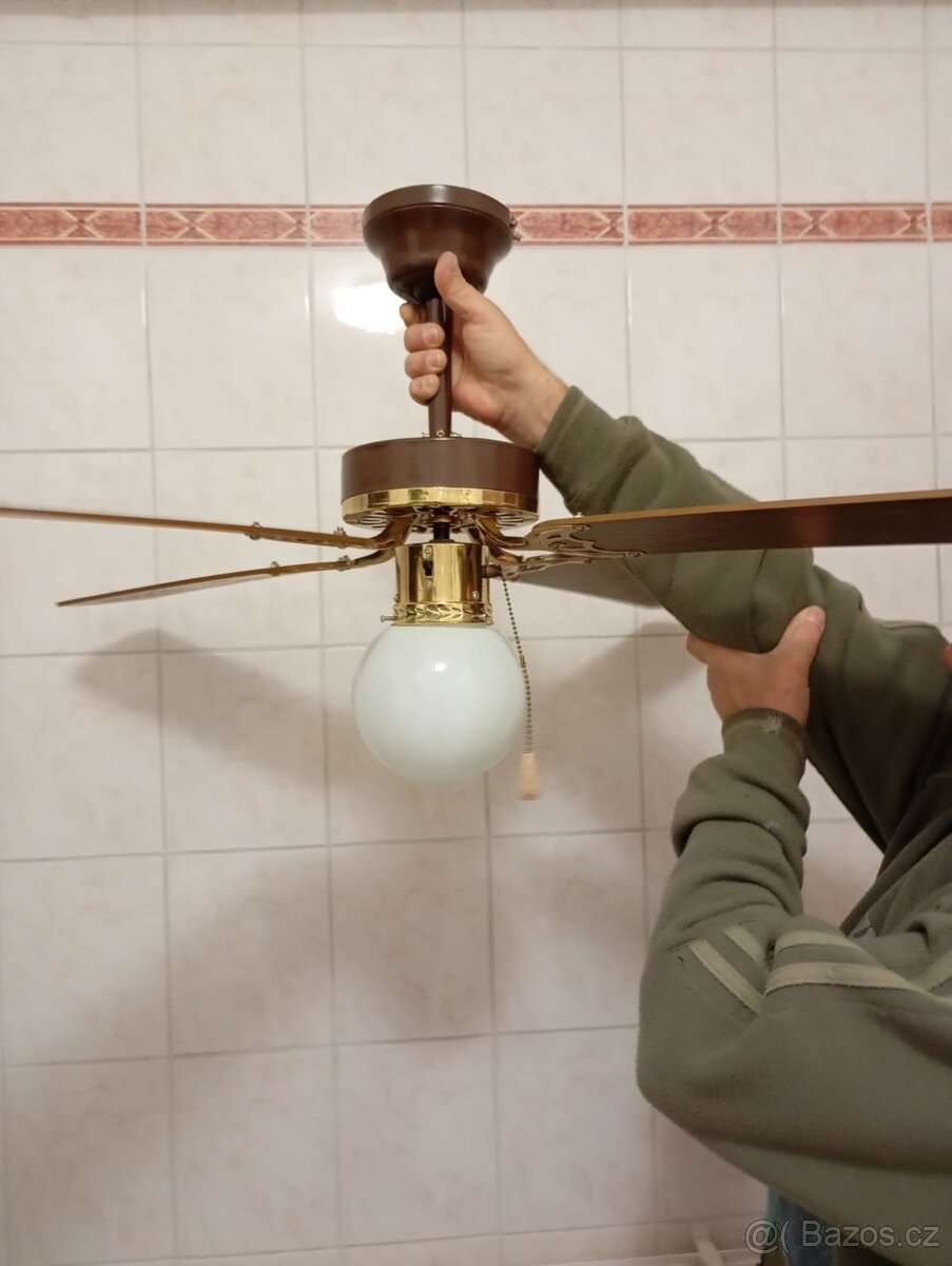 Stropní ventilátor včetně osvětlení - 2