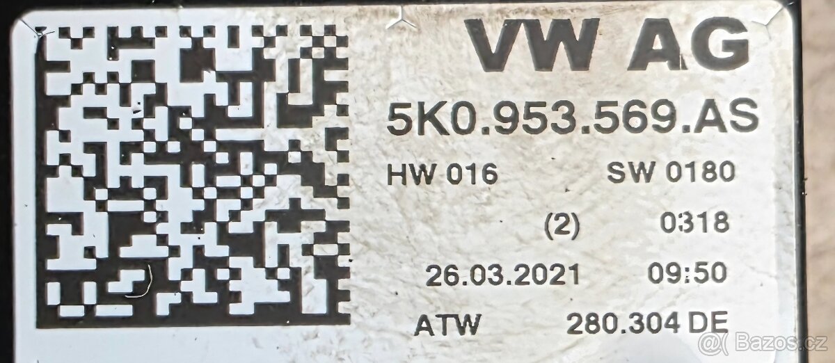 Airbag kroužek jednotka volantu 5K0953569C - 2