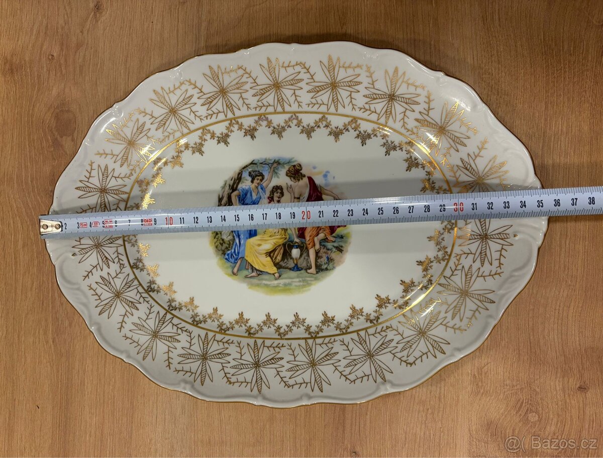 Porcelán Tři Grácie - oválný podnos - 2