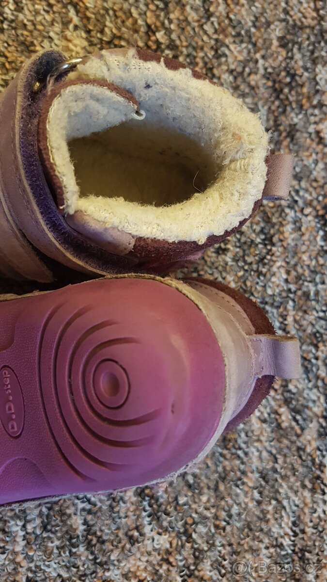 Zimní boty DD step vel. 22 - kožené - 2