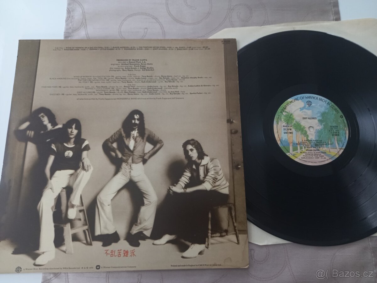 Frank ZAPPA „Zoot Allures „ /CBS 1976/top st , - 2