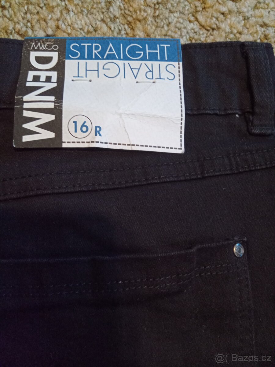 Nové dámské/dívčí černé džíny/rifle M&Co, 44/16 - 2