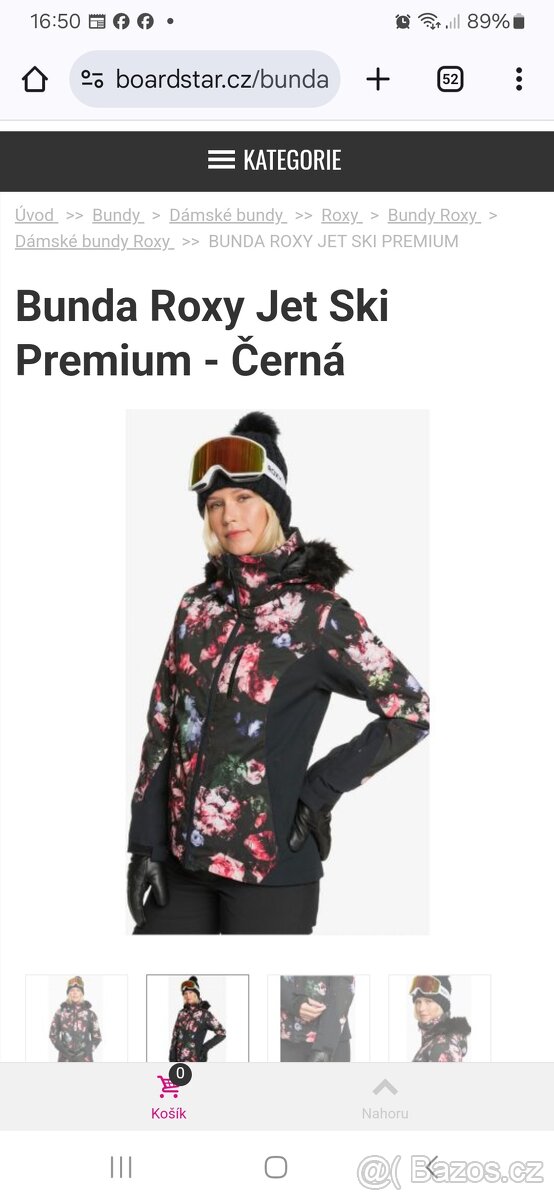 Lyzarska či snowboardová bunda ROXY s kožešinovým límcem - 2