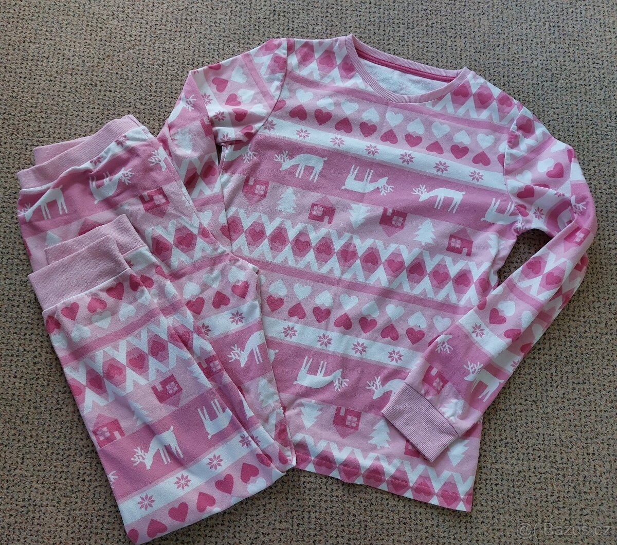 Dívčí župan, pyžamo teplé zimní 146/152/158 - 2