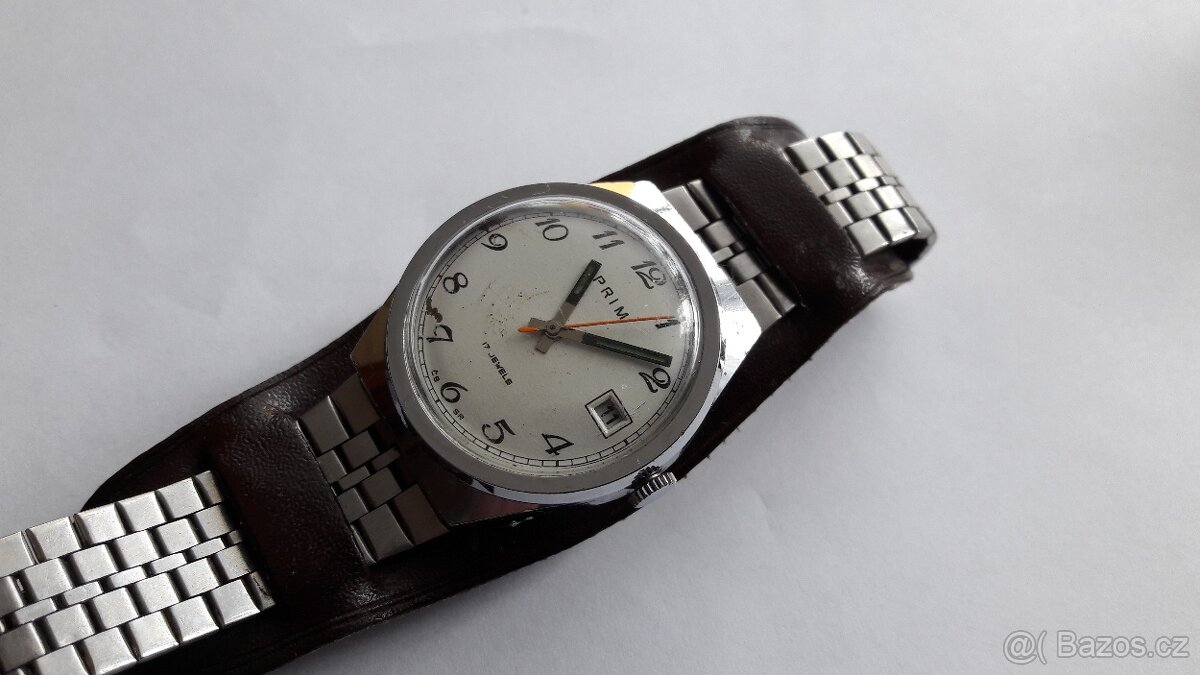 pánské hodinky Prim 68, datum, - 2