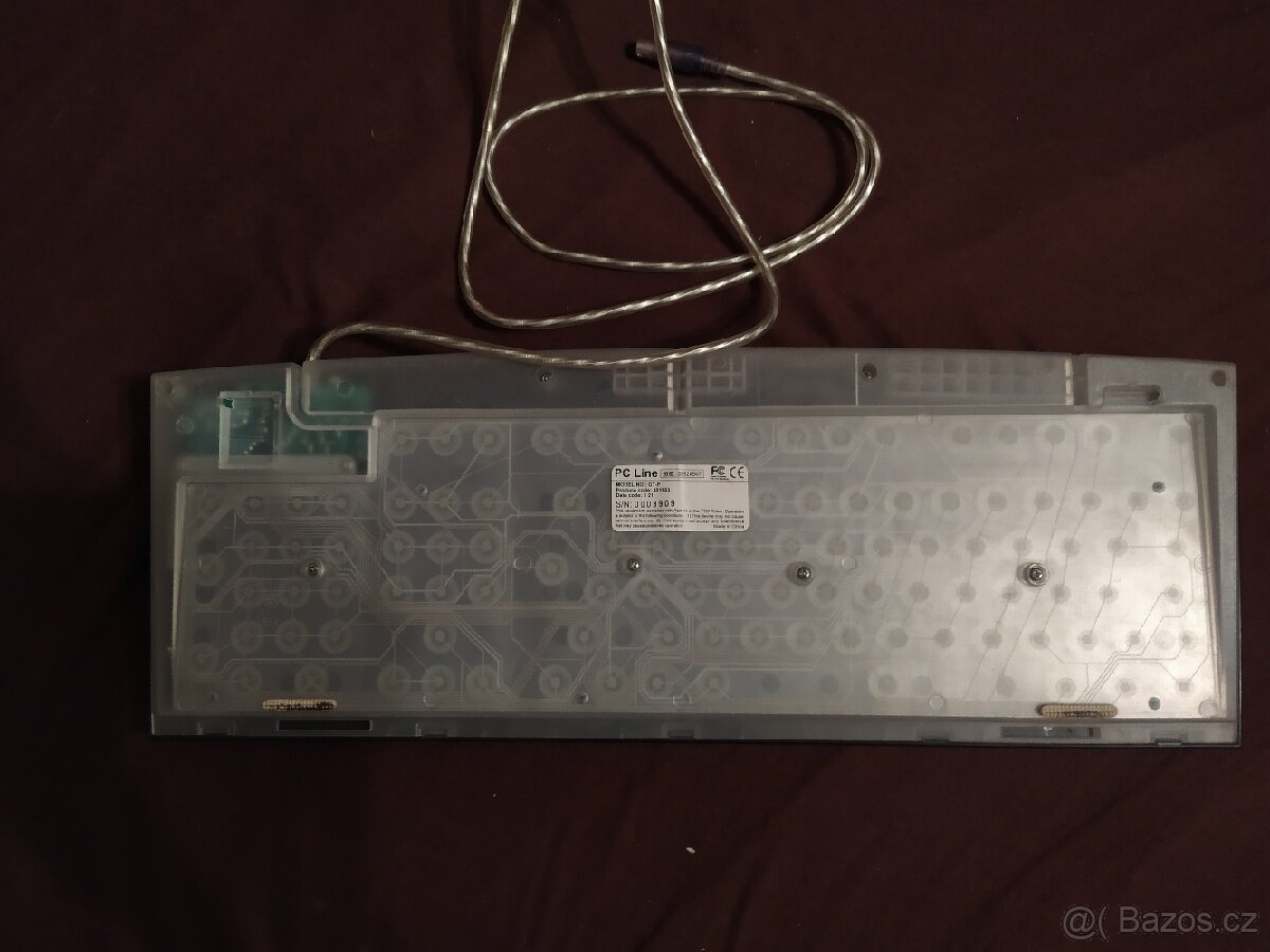 Průhledná tuning klávesnice, retro stará ps2 - 2