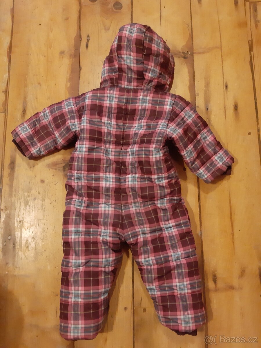 velmi teplá dětská zimní kombinéza 86 fialová - 2