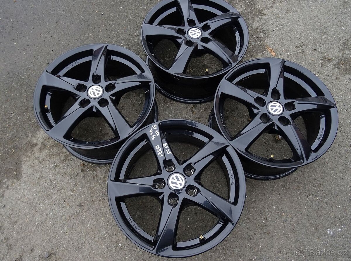 Alu disky černé Volkswagen, 16", 5x112, ET 35, šířka 7J - 2
