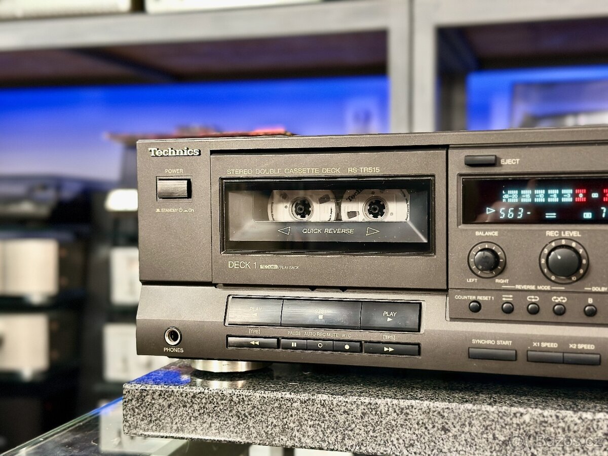 TECHNICS RS-TR515 (r.1993) double record, bias, po servisu - 2
