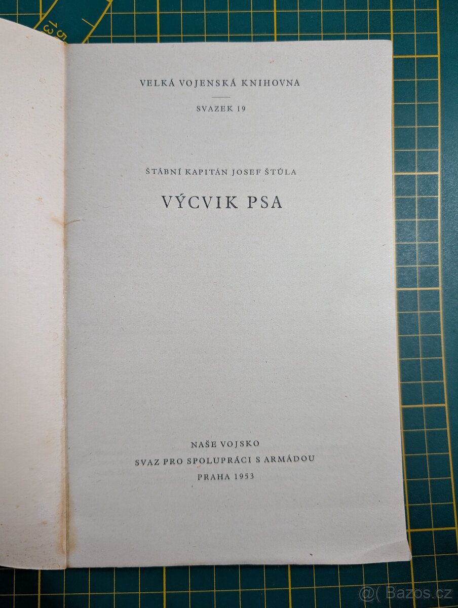 Výcvik psa - Josef Štůla 1953 - 2