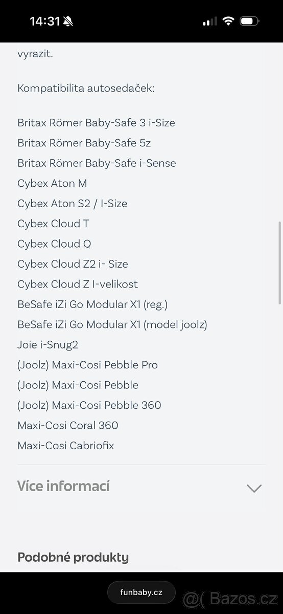 Day5/Geo3 set adaptérů pro autosedačku - 2