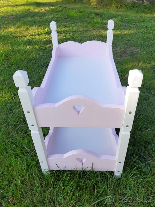 Dřevěná patrová postýlka pro panenky - 2