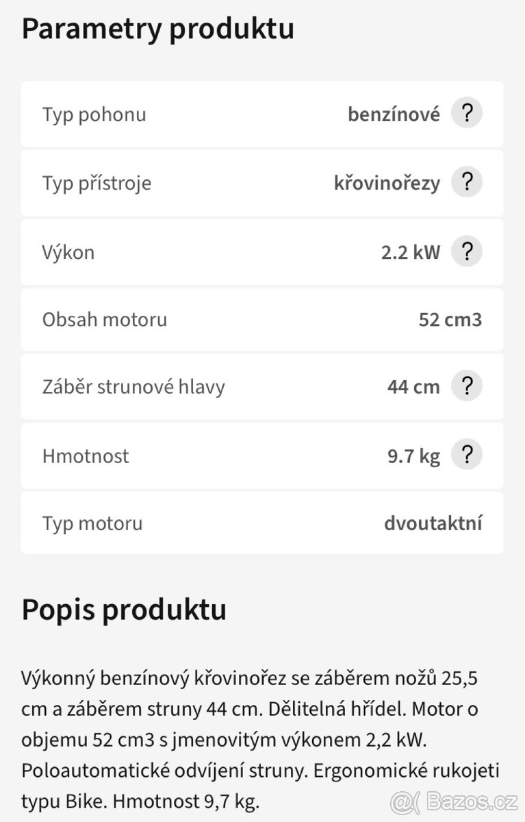 Křovinořez Hecht - 2