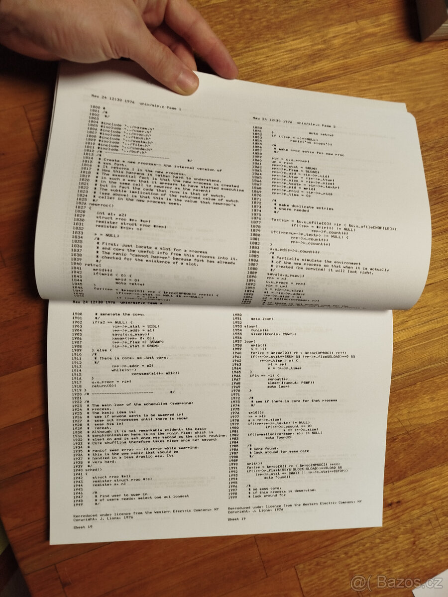 Lions Commentary on UNIX with Source Code 6th edition - 2