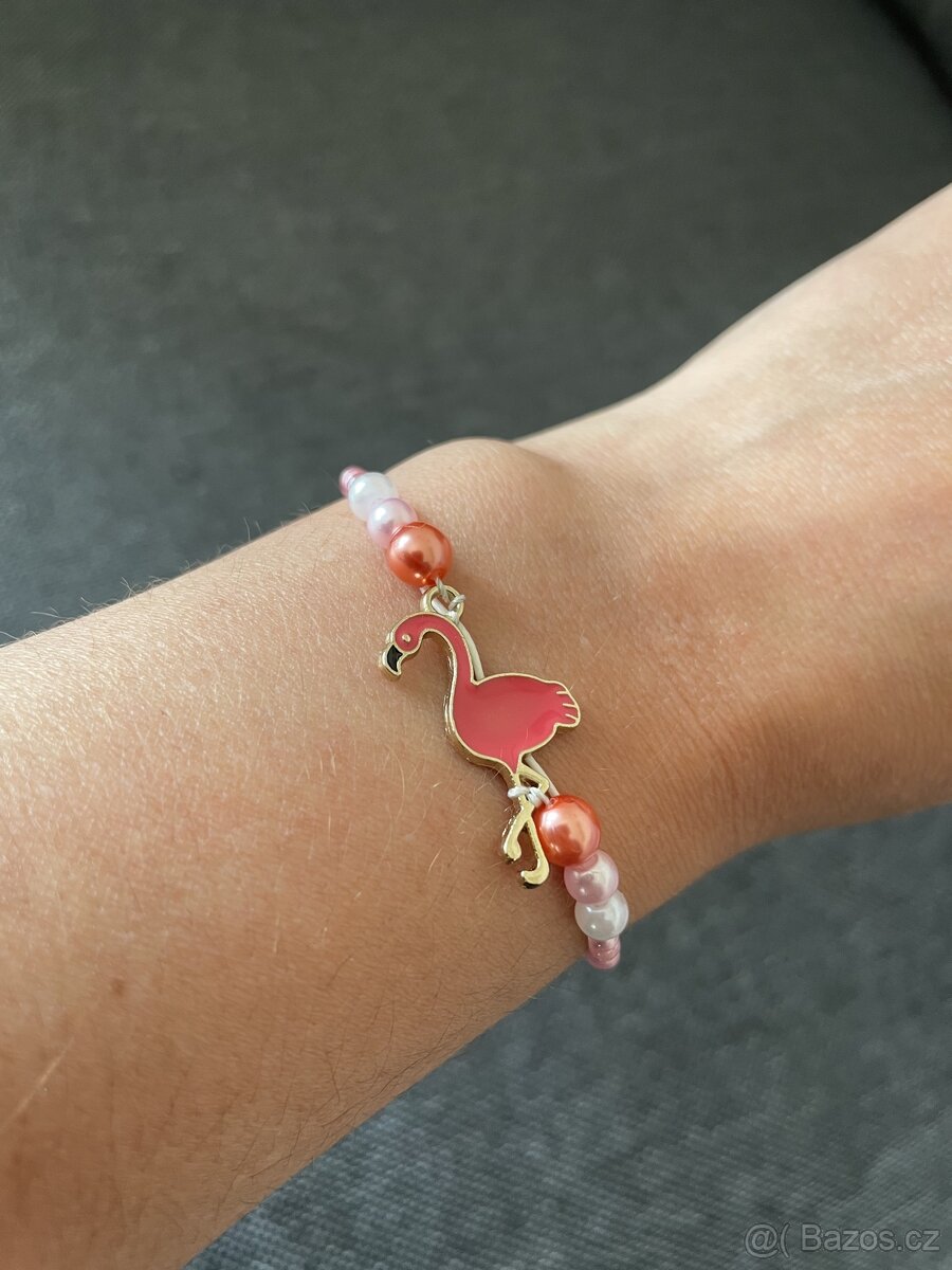 Náramek a náušnice s plameňáky - 2