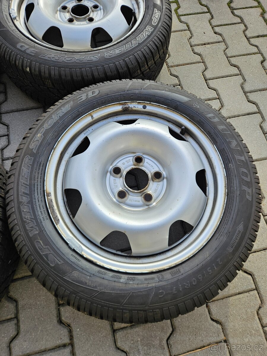 Originální zátěžové VW T5 Zimní Dunlop 215/60 R17C - 2