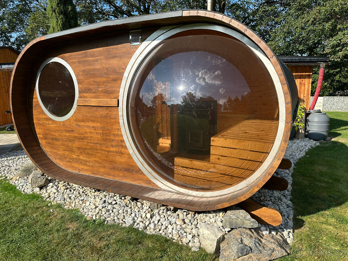 Venkovní oválná sauna s panoramatickým oknem - 2