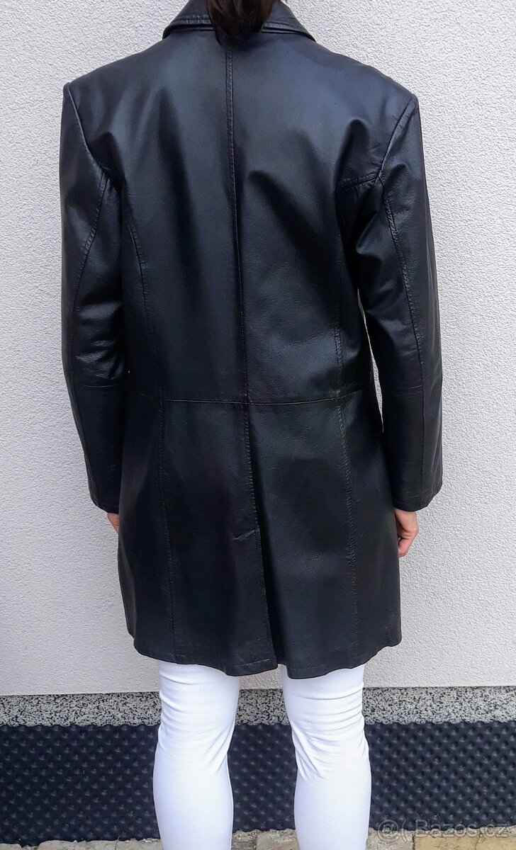 Dámský kožený kabát / parka - 2